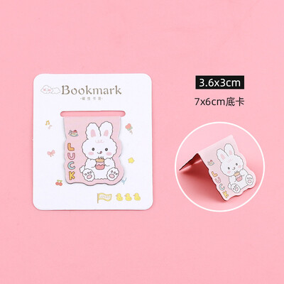 1 gab Karikatūras magnētiskās grāmatzīmes Mīlīgs lācis trusis kaķis Magnēts grāmatu marķieris Kawaii dāvana lasīšanai biroja skolai