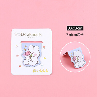 1 gab Karikatūras magnētiskās grāmatzīmes Mīlīgs lācis trusis kaķis Magnēts grāmatu marķieris Kawaii dāvana lasīšanai biroja skolai