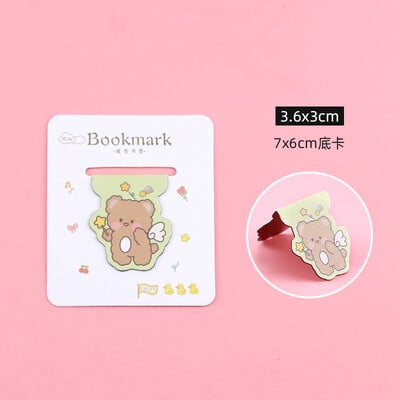 1 gab Karikatūras magnētiskās grāmatzīmes Mīlīgs lācis trusis kaķis Magnēts grāmatu marķieris Kawaii dāvana lasīšanai biroja skolai