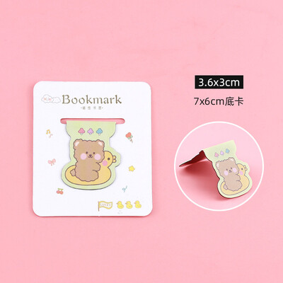 1 gab Karikatūras magnētiskās grāmatzīmes Mīlīgs lācis trusis kaķis Magnēts grāmatu marķieris Kawaii dāvana lasīšanai biroja skolai