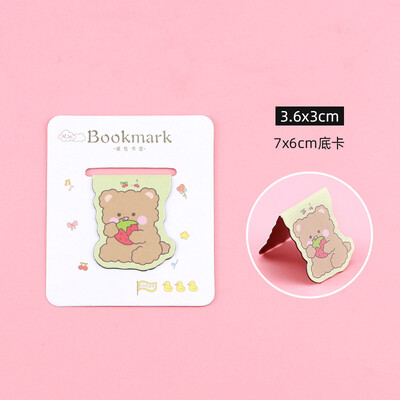 1 gab Karikatūras magnētiskās grāmatzīmes Mīlīgs lācis trusis kaķis Magnēts grāmatu marķieris Kawaii dāvana lasīšanai biroja skolai