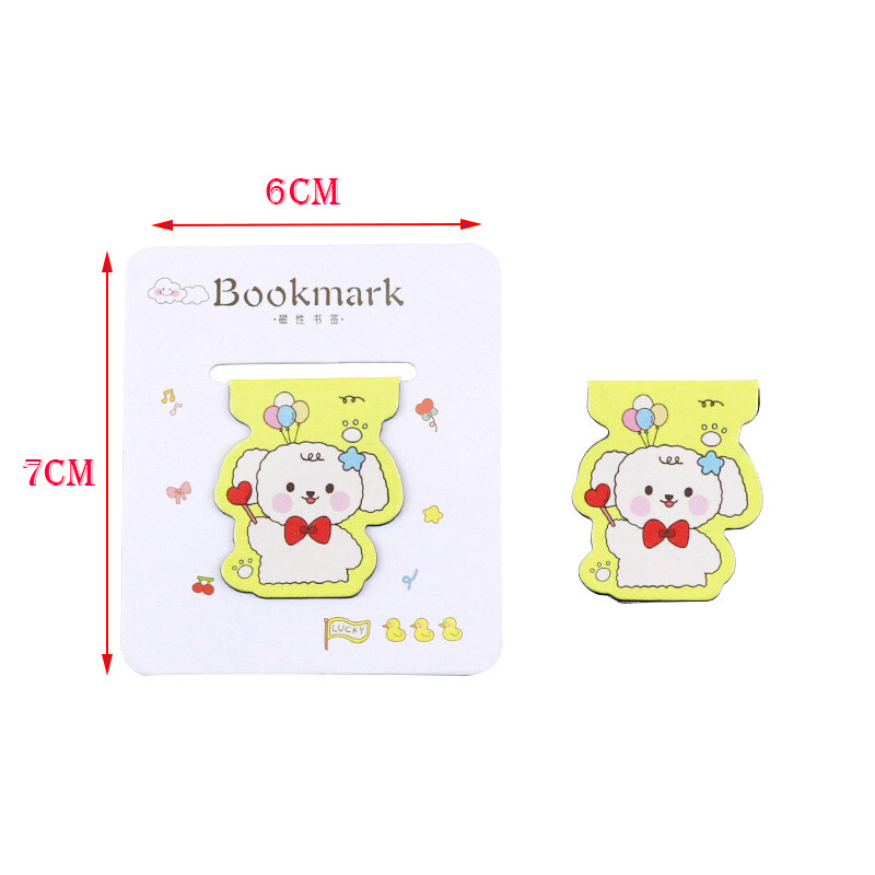 1 gab Karikatūras magnētiskās grāmatzīmes Mīlīgs lācis trusis kaķis Magnēts grāmatu marķieris Kawaii dāvana lasīšanai biroja skolai
