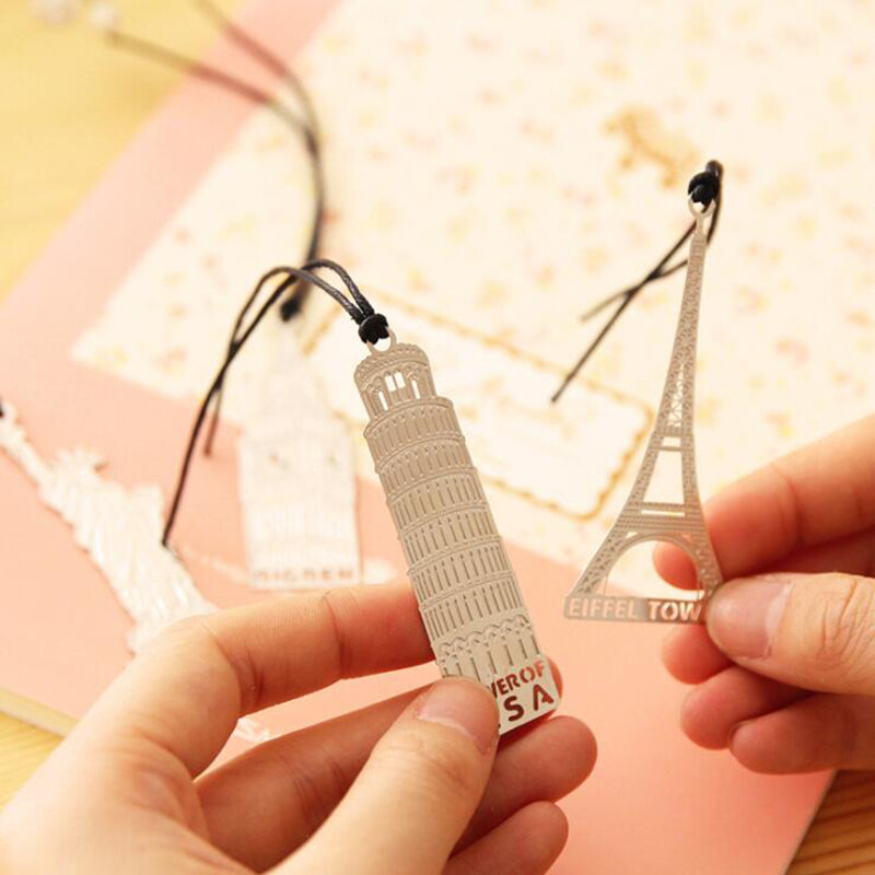 1 tk metallist järjehoidja Londoni Elizabeth Eiffeli torni vabadussammas marker Raamat Metallist järjehoidja kirjaklambrid kontoritarbed