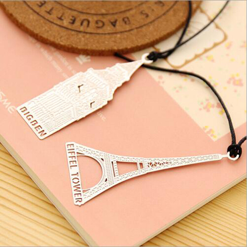 1 tk metallist järjehoidja Londoni Elizabeth Eiffeli torni vabadussammas marker Raamat Metallist järjehoidja kirjaklambrid kontoritarbed