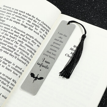 Black Dragon Bookmark Отметки от неръждаем метал Подарък за мъже Колекция канцеларски материали Ученически пособия за любителите на книги за учители