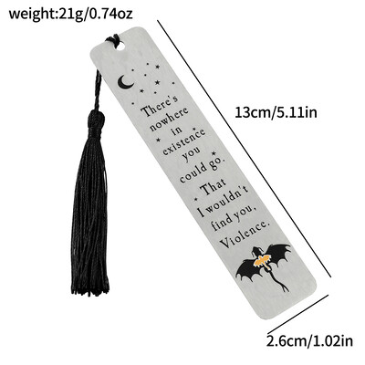 Black Dragon Bookmark Отметки от неръждаем метал Подарък за мъже Колекция канцеларски материали Ученически пособия за любителите на книги за учители
