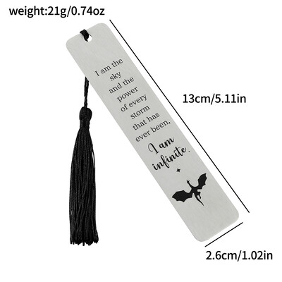 Black Dragon Bookmark Отметки от неръждаем метал Подарък за мъже Колекция канцеларски материали Ученически пособия за любителите на книги за учители
