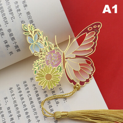 1 tk Hiina stiilis metallist liblikas lillega järjehoidjad peenelt õõnsad ripatsidega raamatuklambrid õpilastele lugemistööriista koolitarbed