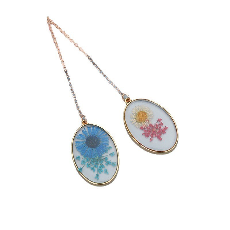 1 tk Lytwtw multikas metallist ripats kristallist kuivatatud lilledega kooli kontoritarbed Järjehoidjad armsad Kawaii naljakad kirjatarbed