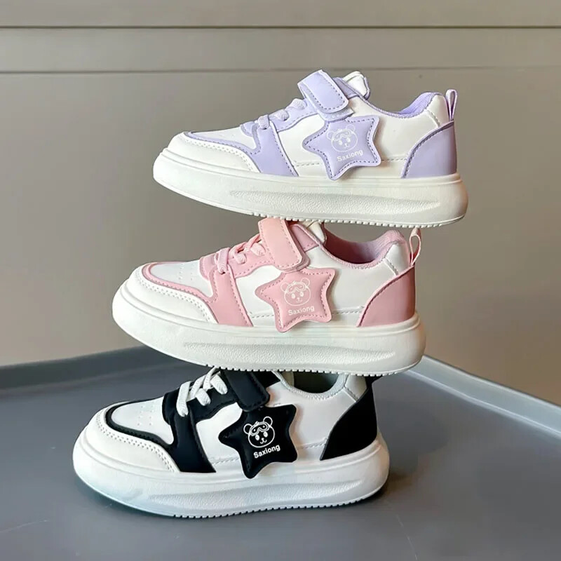 Djevojčice Four Seasons Ležerna obuća Dječja sportska obuća za daske Korejske višeslojne trendi moderne tenisice za trčanje Meke protiv klizanja