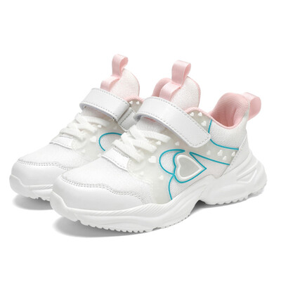 Mood Sport Roosad Tüdrukujalatsid Hingavad Laste Sweet Heart Print vabaajajalatsid Kerged laste kõndimiskingad libisemiskindlad