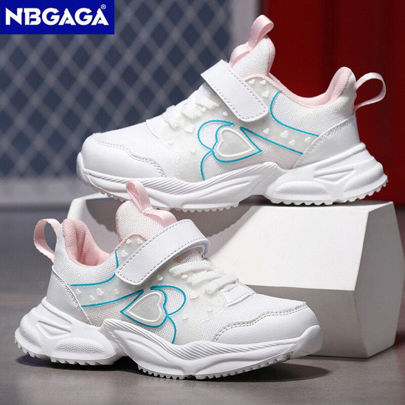 Mood Sport Roosad Tüdrukujalatsid Hingavad Laste Sweet Heart Print vabaajajalatsid Kerged laste kõndimiskingad libisemiskindlad