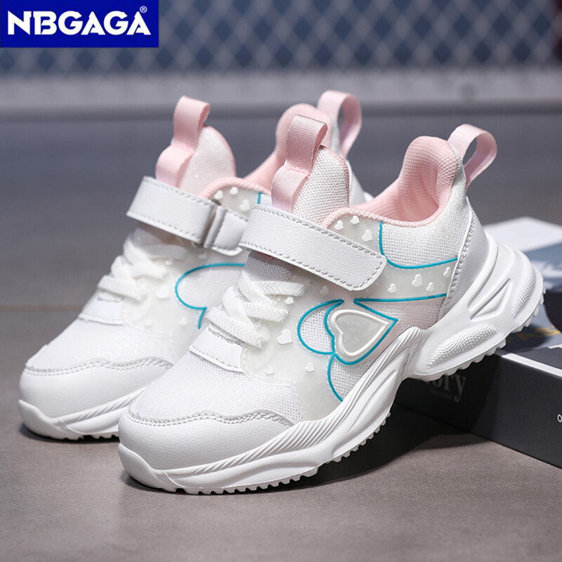 Mood Sport Roosad Tüdrukujalatsid Hingavad Laste Sweet Heart Print vabaajajalatsid Kerged laste kõndimiskingad libisemiskindlad