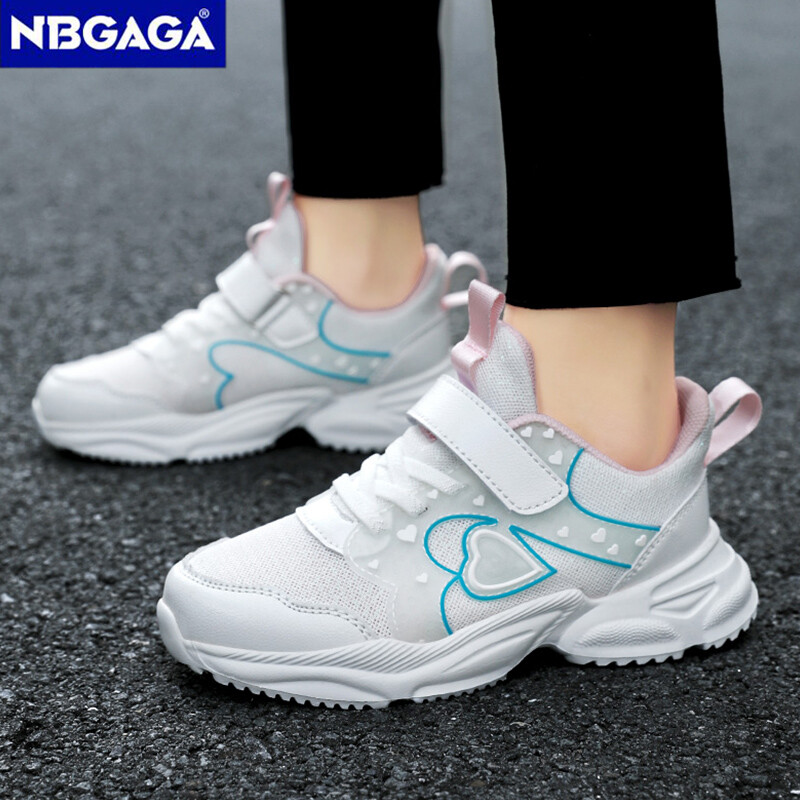 Mood Sport Roosad Tüdrukujalatsid Hingavad Laste Sweet Heart Print vabaajajalatsid Kerged laste kõndimiskingad libisemiskindlad