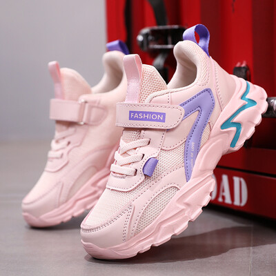 Спортни момичета Ежедневни кожени обувки 5-16 години Момче Обувки за тенис на открито Детски маратонки Противоплъзгащи се меки подметки Обувки за ходене