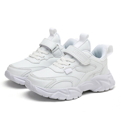 Спортни момичета Ежедневни кожени обувки 5-16 години Момче Обувки за тенис на открито Детски маратонки Противоплъзгащи се меки подметки Обувки за ходене