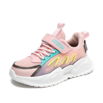 Tüdrukute õhuvõrguga tossud hingavad suvised laste kõndimisvõimalused vabaaja sportlikud jooksuvalgustid teismeliste pehmed lastejalatsid