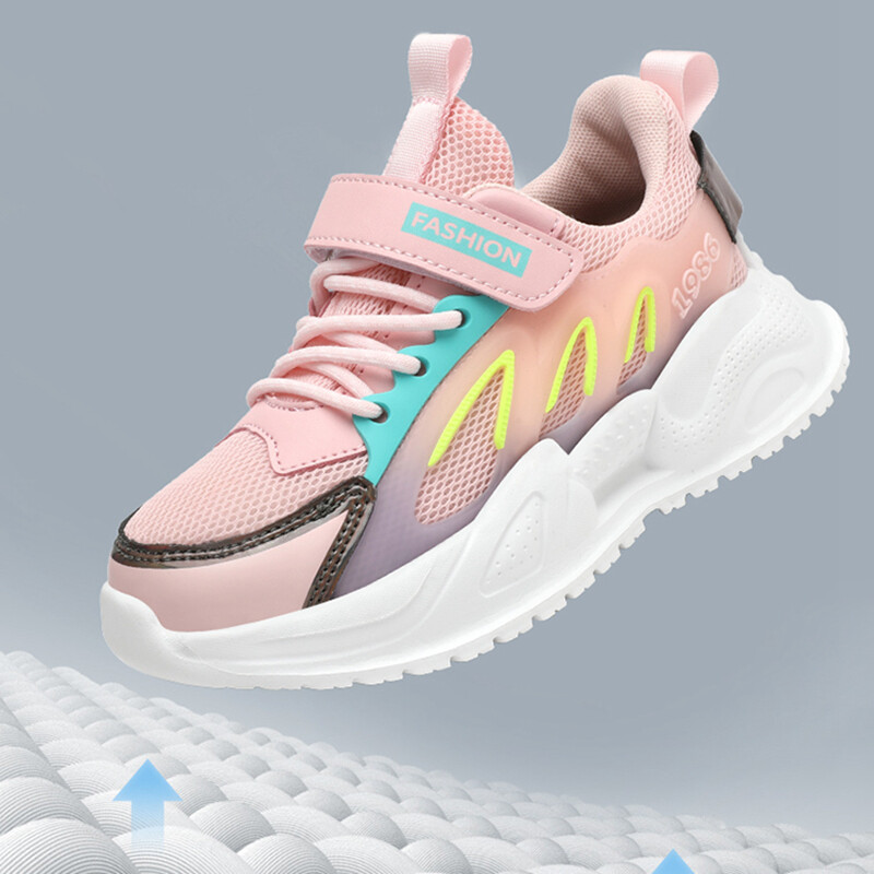 Tüdrukute õhuvõrguga tossud hingavad suvised laste kõndimisvõimalused vabaaja sportlikud jooksuvalgustid teismeliste pehmed lastejalatsid