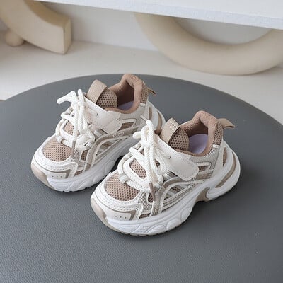 Bērnu sieta elpojoši sporta apavi Viegli, daudzpusīgi zīdaiņu zēniem meitenēm zīdaiņu ikdienas apavi Pavasara rudens bērnu skriešanas apavi