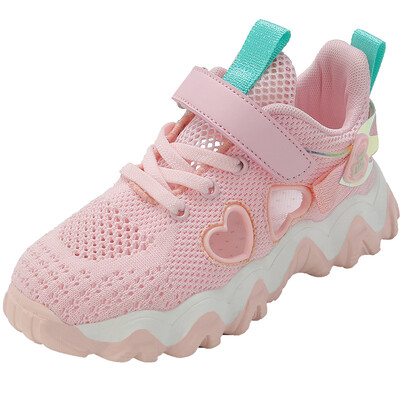 Laste uued kootud õõnsad hingavad tossud, suvised võrk, mugavad kerged sandaalid armsad tüdrukute roosad vabaajajalatsid