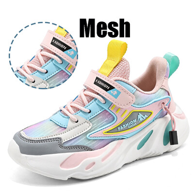 Lastejalatsid Mood Libisemiskindlad hingavad võrgust jooksujalatsid Populaarne kaubamärk Lastele Tüdrukutele Tossud Printsessi vabaajaspordijalatsid