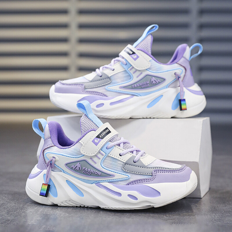 Lastejalatsid Mood Libisemiskindlad hingavad võrgust jooksujalatsid Populaarne kaubamärk Lastele Tüdrukutele Tossud Printsessi vabaajaspordijalatsid