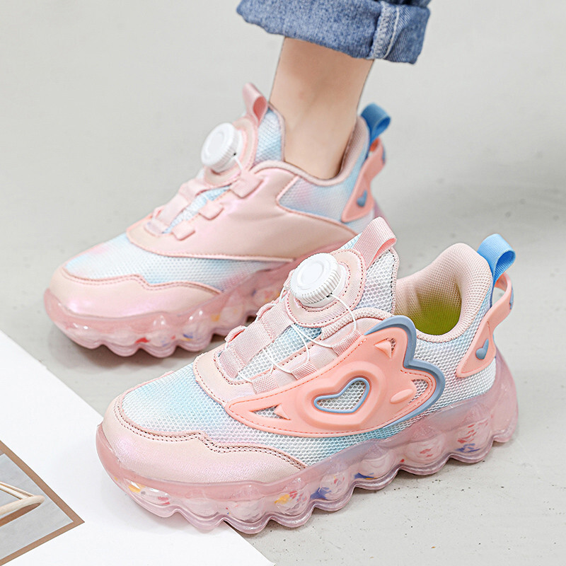 Pantofi de primăvară pentru copii, pantofi ocazional pentru școală pentru fete, pantofi de alergare respirabili în aer liber, pantofi de alergare ușor moale, roz, pantofi pentru copii anti-alunecare