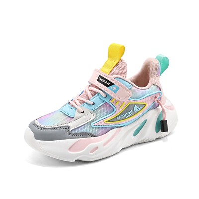 Fashion Pink Παιδικά Αθλητικά Παπούτσια Κοριτσίστικα Καλοκαιρινό Διχτυωτό Αναπνεύσιμο Casual Αθλητικά Παπούτσια για Κορίτσια Νέα Παιδικά Αθλητικά Παπούτσια με πλατφόρμα HOOK&LOOP