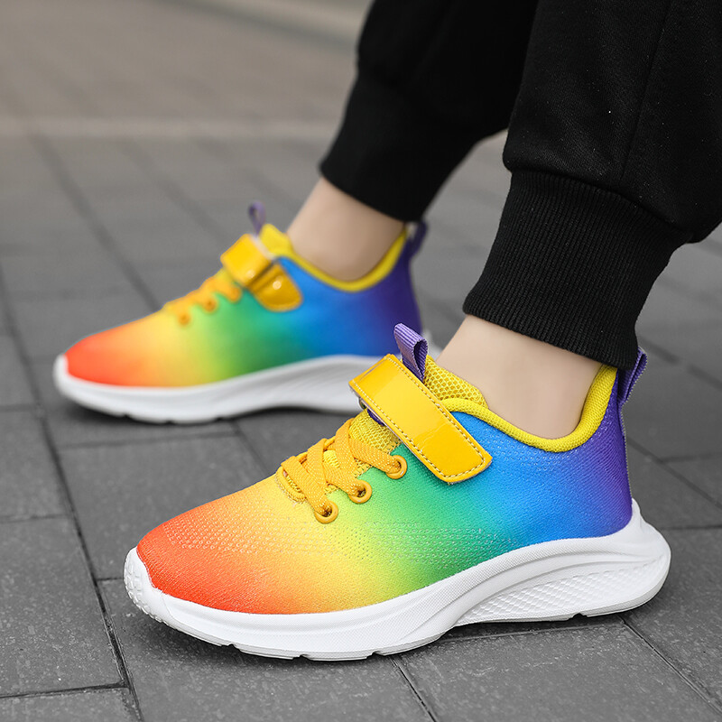 Trend roosad lillad laste tossud suvised kootud hingavad laste tossud poistele Mood vabaaja kerged spordijalatsid tüdrukutele