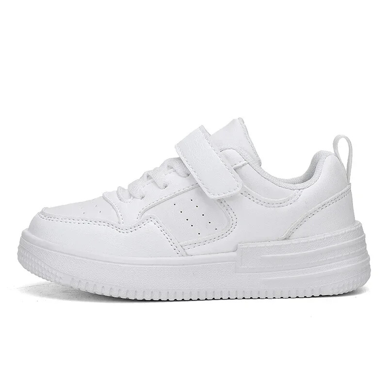 Dječja obuća Tenisice za djevojčice Bijele crne ružičaste ravne tenisice za skejtbord 6-12 godina Dječje ležerne kožne sportske tenisice za djevojčice