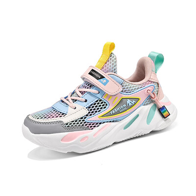 2024. aasta moodsad roosad tossud tüdrukute võrgust hingavad lastejalatsid Tüdrukute jooksujalatsid Suvised laste spordijalatsid tüdrukutele Tennis