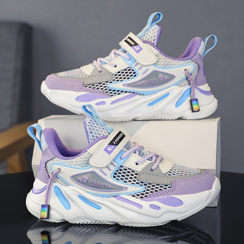 2024. aasta moodsad roosad tossud tüdrukute võrgust hingavad lastejalatsid Tüdrukute jooksujalatsid Suvised laste spordijalatsid tüdrukutele Tennis