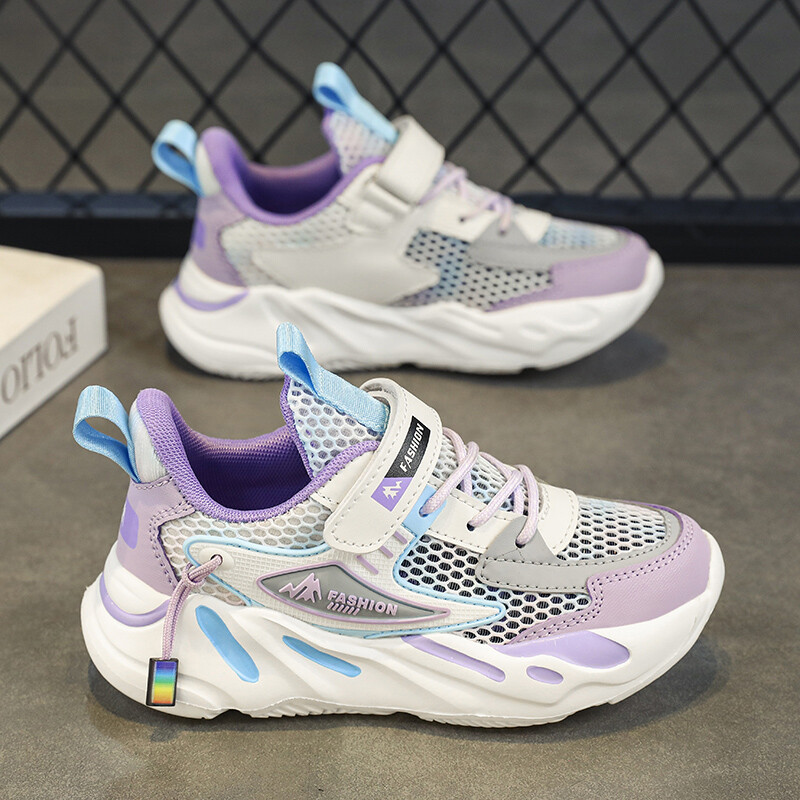 2024. aasta moodsad roosad tossud tüdrukute võrgust hingavad lastejalatsid Tüdrukute jooksujalatsid Suvised laste spordijalatsid tüdrukutele Tennis