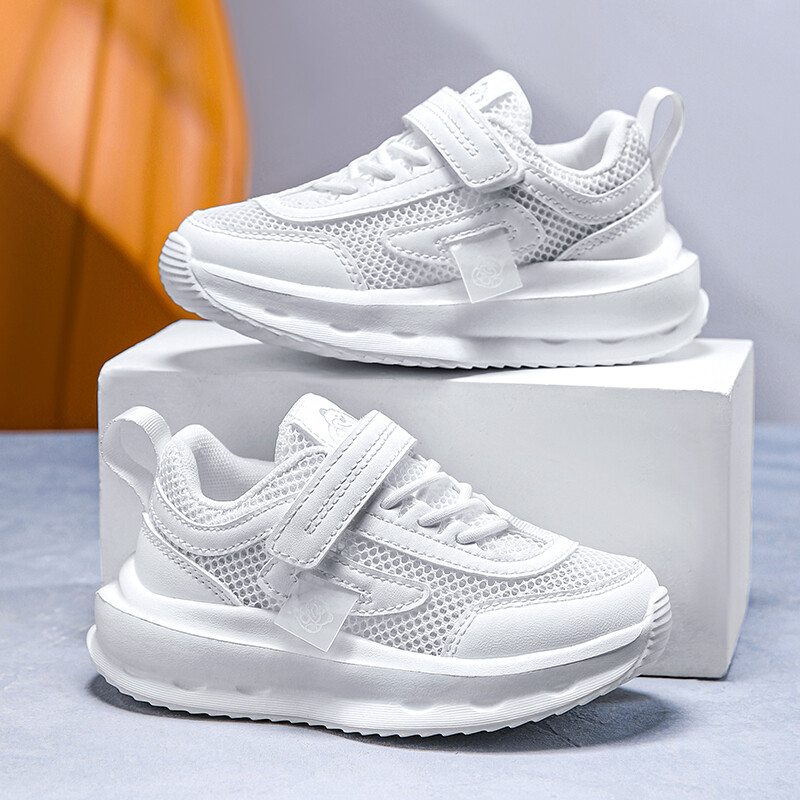 Tüdrukute jalanõud Sügispoistele Valged jalanõud vabaaja jooksmine lastele Libisemisvastase pehme tallaga tossud Laste tennisekooli välispordijalatsid