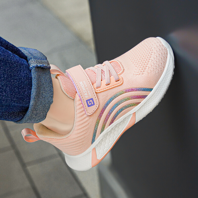 Kevad-sügis lastejalatsid Beebitüdrukud Laste vabaaja tossud Hingavad pehmed libisemisvastased kõndimisspordijalatsid Suurus 26-38