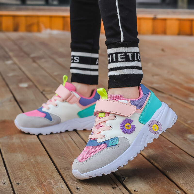 Trendikad lastejalatsid Tüdrukutele Tennis Roosad tossud Õuejooksujalatsid Libisemiskindlad koolispordijalatsid Hingavast võrgust mugavad jalanõud