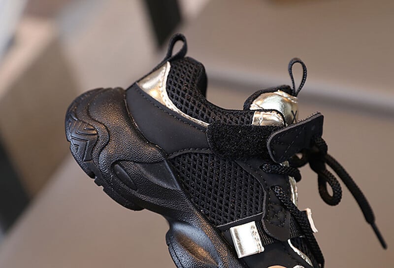 Pantofi pentru copii, cu plasă, respirabili, pentru fete, pentru băieți, cu talpă moale, anti-alunecare, pantofi de alergare, în stil coreean, pantofi pentru copii