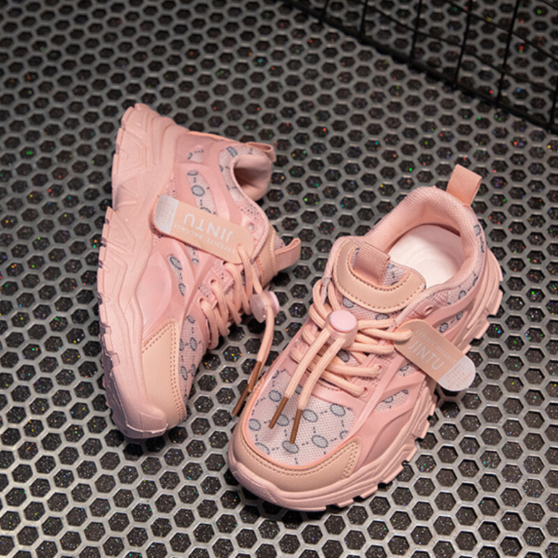 Pantofi pentru fete, cu talpă groasă, pantofi vechi, 2023, cu absorbție a șocurilor, pentru copii, pantofi sport, alergare, mers, pantofi ocazionali pentru băieți