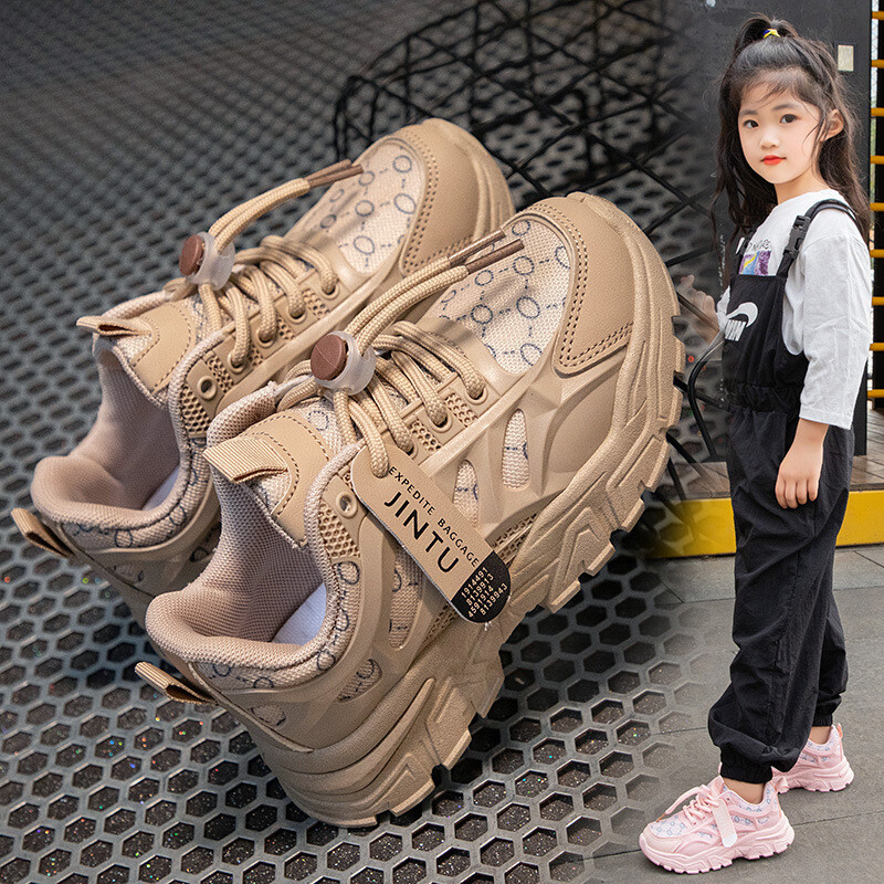 Pantofi pentru fete, cu talpă groasă, pantofi vechi, 2023, cu absorbție a șocurilor, pentru copii, pantofi sport, alergare, mers, pantofi ocazionali pentru băieți