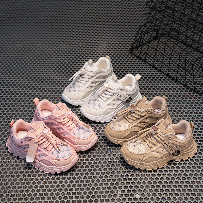 Pantofi pentru fete, cu talpă groasă, pantofi vechi, 2023, cu absorbție a șocurilor, pentru copii, pantofi sport, alergare, mers, pantofi ocazionali pentru băieți