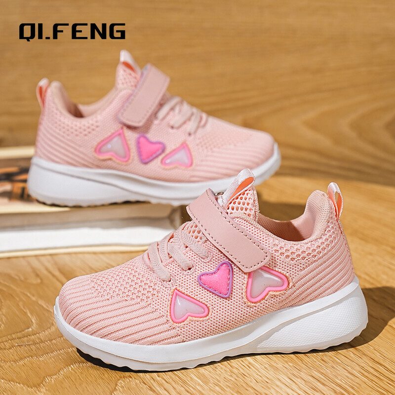 Nove djevojačke modne ležerne cipele Proljetne dječje mrežaste prozračne tenisice Slatke ružičaste ravne cipele Lagana udobna obuća