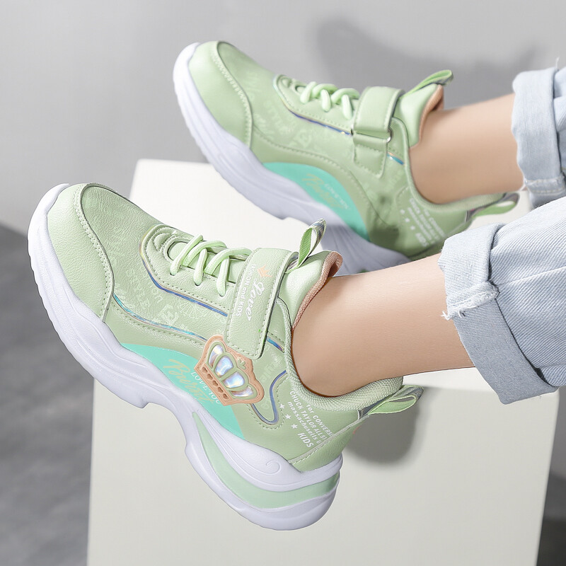 Zīmolu bērnu skriešanas apavi Moderni, mīļi, mīļi meiteņu sporta tenisa apavi āra, plakani pastaigu apavi Studentu ikdienas bērnu kedas