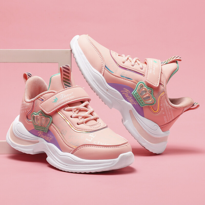 Zīmolu bērnu skriešanas apavi Moderni, mīļi, mīļi meiteņu sporta tenisa apavi āra, plakani pastaigu apavi Studentu ikdienas bērnu kedas