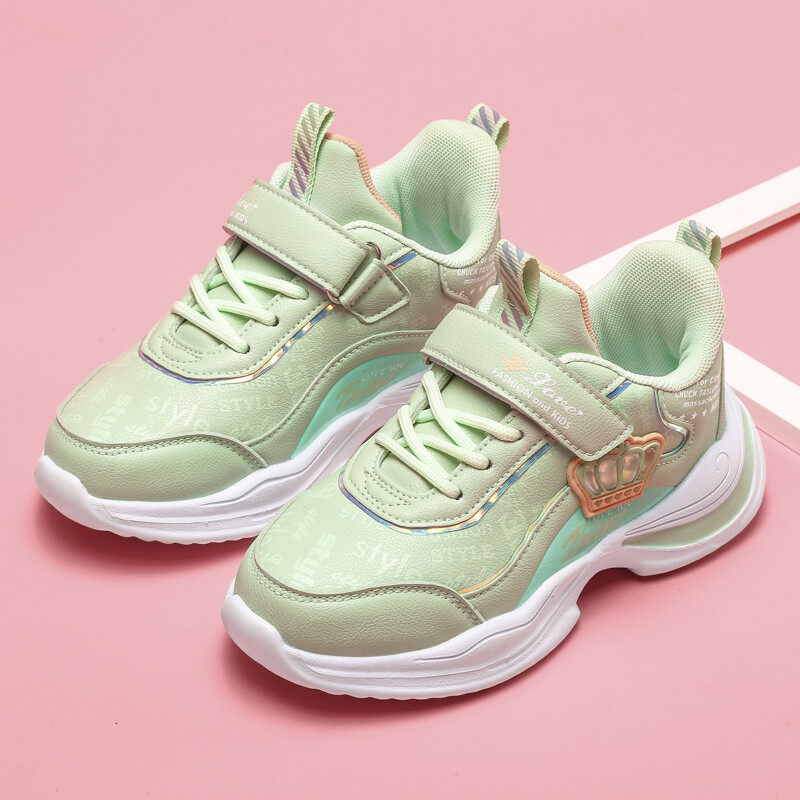 Zīmolu bērnu skriešanas apavi Moderni, mīļi, mīļi meiteņu sporta tenisa apavi āra, plakani pastaigu apavi Studentu ikdienas bērnu kedas