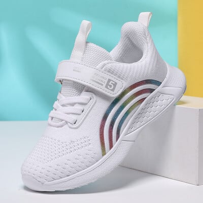 Pantofi pentru fete Pantofi de alergat ocazional cu plasă roz, cu ochiuri de plasă, Livrare gratuită Pantofi de sport în aer liber Pantofi de tenis pentru copii pentru fete