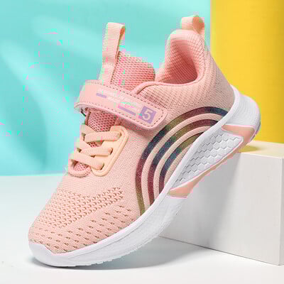 Pantofi pentru fete Pantofi de alergat ocazional cu plasă roz, cu ochiuri de plasă, Livrare gratuită Pantofi de sport în aer liber Pantofi de tenis pentru copii pentru fete