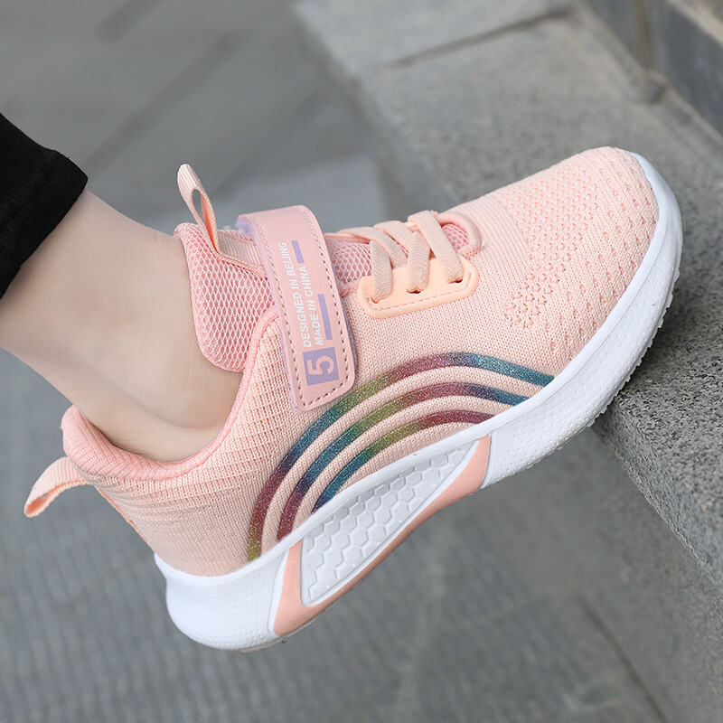 Pantofi pentru fete Pantofi de alergat ocazional cu plasă roz, cu ochiuri de plasă, Livrare gratuită Pantofi de sport în aer liber Pantofi de tenis pentru copii pentru fete