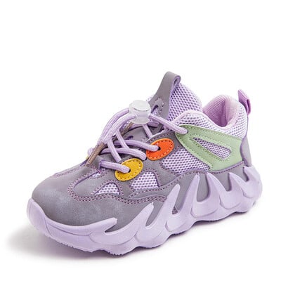 Pavasaris Grils Apavi Zēni Modes Bērnu kedas 2022 Ikdienas zīmola skriešanas sporta veidi Elpojoši bērnu apavi biezas zoles platforma