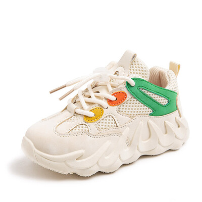 Pavasaris Grils Apavi Zēni Modes Bērnu kedas 2022 Ikdienas zīmola skriešanas sporta veidi Elpojoši bērnu apavi biezas zoles platforma