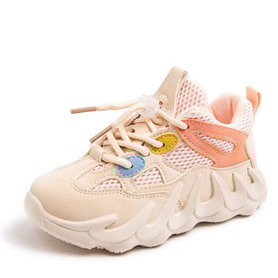 Pavasaris Grils Apavi Zēni Modes Bērnu kedas 2022 Ikdienas zīmola skriešanas sporta veidi Elpojoši bērnu apavi biezas zoles platforma